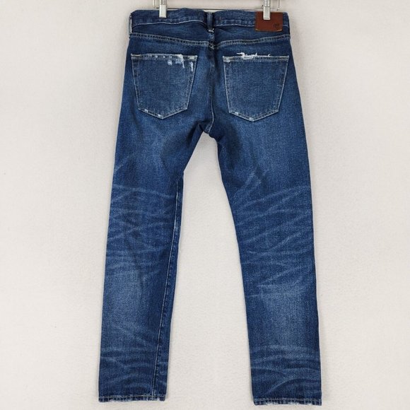 Abercrombie & Fitch Blue Distressed Straight Jeans - Picture 11 of 16